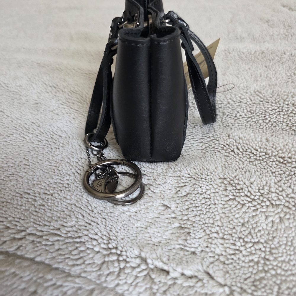 Patricia Nash Black Mini Leather Bag - Picture 4 of 12